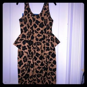Forever 21+ 2x animal print sleeveless bodycon
